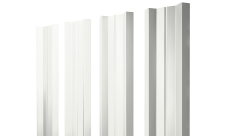 Штакетник М-образный A с прямым резом 0,45 PE-Double RAL 9003 сигнальный белый