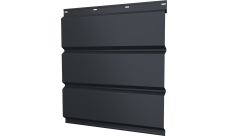 Софит металлический Классик v01 Grand Line без перфорации 0,5 Satin Matt с пленкой RAL 7024 мокрый асфальт