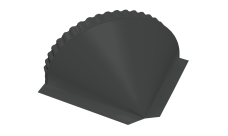 Заглушка конусная 0,5 Rooftop Бархат RAL 7016 антрацитово-серый