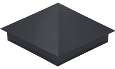 Колпак на столб 390х390мм 0,4 PE с пленкой RAL 7024 мокрый асфальт