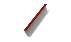 Декоративная накладка на столб универсальная 60х60 для забора жалюзи 0,7 PE RAL 3011 коричнево-красный (2,5м)