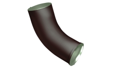 Колено стока Grand Line ПЭ матовый 90мм RAL 8017 шоколад