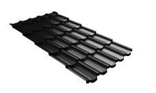 Металлочерепица "Квинта плюс3D" ("Kvinta plus3D") 0,5 Satin Matt TX RAL 9005 черный