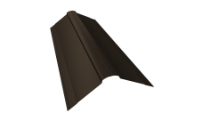 Планка конька фигурного 150x150 0,5 Rooftop Бархат RR 32 темно-коричневый (2м)