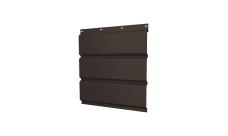 Софит металлический Классик v01 Grand Line центральная перфорация 0,45 PE с пленкой RR 32 темно-коричневый (3м)