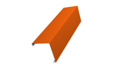 Декоративная накладка на столб универсальная угловая 80х80 для забора жалюзи 0,45 PE RAL 2004 оранжевый (1,8м)