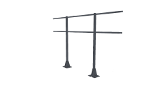 Ограждение кровельное для парапета на плоскую кровлю 3,0х1,2м RAL 7024 оцинкованное