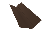 Планка ендовы верхней фигурной 100x100 0,45 Drap TX RAL 8017 шоколад (3м)