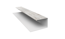 Планка П-образная завершающая сложная Корабельная Доска Grand Line 0,45 Print Elite Snow Wood TwinColor (2м)