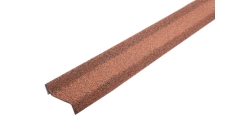 Планка примыкания Grand Line c базальтовой крошкой для мягкой кровли красная 1,25м