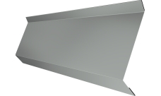 Планка примыкания в штробу 60 Grand Line 0,5 Satin с пленкой RAL 9006 бело-алюминиевый (2м)