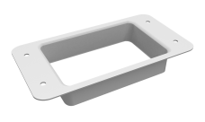 Воронка врезная прямоугольная Vortex Lite PE RAL 9003 сигнальный белый