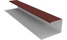 Планка П-образная Блок-Хаус новый Grand Line 0,5 Сатин с пленкой RAL 3009 оксидно-красный (2м)