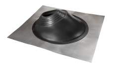 Проходной элемент MF угловой №3.1 (280-460мм) +185 EPDM (металлический неокрашенный фланец) черный