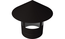 Дымник на трубу круглый d180 0,5 Satin с пленкой RR 32 темно-коричневый