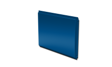 Кассета фасадная прямая открытого типа 0,7 мм c порошковым покрытием RAL 5005 сигнальный синий