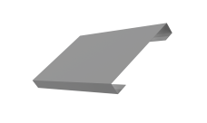 Ламель лицевая 150 забора жалюзи Texas Grand Line 0,45 PE RAL 9006 бело-алюминиевый