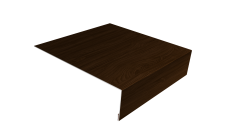 Планка лобовая/околооконная простая 190х50 0,45 Print Elite Choco Wood TwinColor (2м)