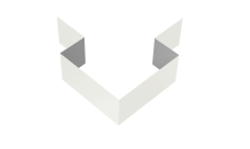 Угол внешний симметричный фибросайдинга 0,5 Satin с пленкой RAL 9003 сигнальный белый (3м)