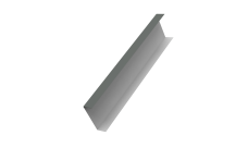 Декоративная накладка на столб универсальная 80х80 для забора жалюзи 0,45 PE RAL 7005 мышино-серый (2м)