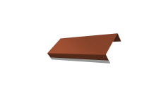 Ламель обратная стартовая/финишная забора жалюзи Texas 53мм для калиток и ворот (с заполнением ламелями 125) 0,5 Satin Matt TX RAL 8004 терракота