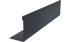 Нащельник 25х35 для забора жалюзи к ламели 125 Texas Grand Line 0,45 PE-Double RAL 7024 мокрый асфальт (L1,5)