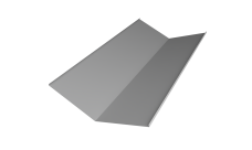 Планка ендовы нижней 300х300 0,5 Satin с пленкой RAL 9006 бело-алюминиевый (2м)