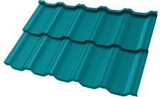 Профиль волновой "Квинта Уно" ("Kvinta Uno") 0,45 ПЭ RAL 5021 водная синь