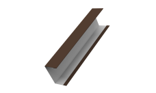 Крышка для забора жалюзи Milan,Tokyo Grand Line 0,5 Satin Matt RAL 8017 шоколад (3м)