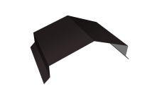 Парапетная крышка угольная 200мм Grand Line 0,45 Drap ST RAL 9005 черный (2,5м)