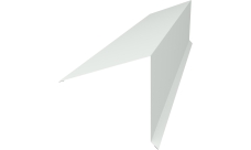 Планка конька односкатной кровли 180х160 Grand Line 0,45 Drap с пленкой RAL 9003 сигнальный белый (2м)