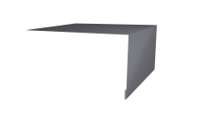 Планка околооконная простая 250х75 0,45 PE с пленкой RAL 7004 сигнальный серый (2м)