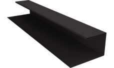 Планка П-образная Блок-Хаус новый Grand Line 0,5 Атлас с пленкой RR 32 темно-коричневый (2м)