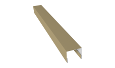 Планка П-образная заборная 24 0,45 PE с пленкой RAL 1014 слоновая кость (3м)