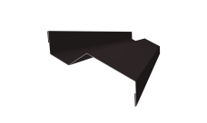 Планка примыкания внакладку 25х17х35х17 0,5 PurPro Matt 275 RAL 9005 черный (2м)