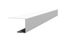 Планка завершающая фальц Grand Line 0,45 PE с пленкой RAL 9003 сигнальный белый (2м)