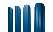 Штакетник П-образный A фигурный Grand Line 0,4 PE RAL 5005 сигнальный синий