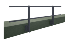 Ограждение кровельное для парапета с боковым креплением (2,0х0,9) ОЦ RAL 7024 мокрый асфальт