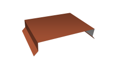 Парапетная крышка прямая 250мм 0,5 PurLite Matt RAL 8004 терракота (2м)