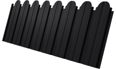 Профнастил C10B фигурный Grand Line 0,5 Сатин RAL 9005 черный