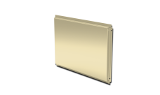 Кассета фасадная прямая открытого типа 1,2 мм с порошковым покрытием RAL 1015 светлая слоновая кость