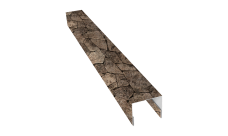 Планка П-образная заборная 24 Grand Line 0,45 Print Elite King Stone TwinColor (3м)