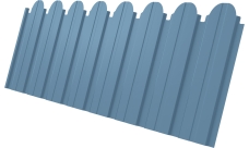 Профнастил C10B фигурный Grand Line 0,45 Drap TX RAL 5024 пастельно-синий