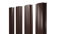 Штакетник П-образный A с прямым резом 0,4 PE RAL 8017 шоколад
