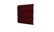 Софит металлический Grand Line центральная перфорация 0,5 Satin с пленкой RAL 3005 красное вино
