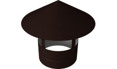 Дымник на трубу круглый d250 0,5 Satin Matt с пленкой RAL 8017 шоколад