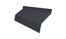 Ламель забора жалюзи Milan new gofr Grand Line 0,45 PE с пленкой RAL 7024 мокрый асфальт