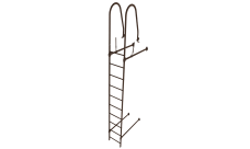 Лестница стеновая Grand Line RAL 8017 2,76м