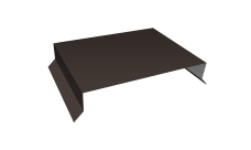 Парапетная крышка прямая 250мм 0,5 PurLite Matt RR 32 темно-коричневый (3м)
