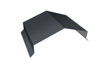 Парапетная крышка угольная 200мм 0,45 Drap ST RAL 7024 мокрый асфальт (2м)